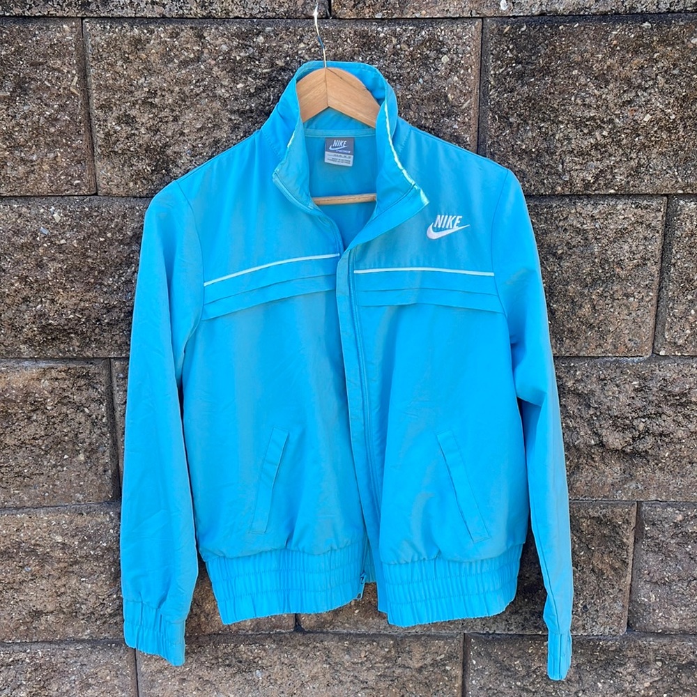 VINTAGE Nike Bright Blue Jacket- Women's Size Medium